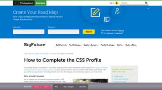 Pay for College - How to Complete the CSS/Financial Aid PROFILE