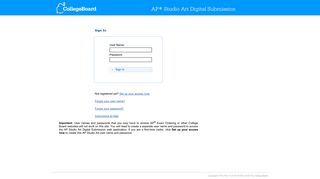 AP® Studio Art Digital Submission - Sign In