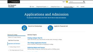Applications and Admission - College Board for Parents