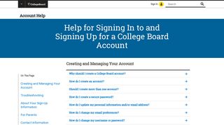 Account and Sign-In - Account Help — College Board