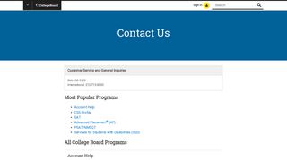 College Board Contact Us