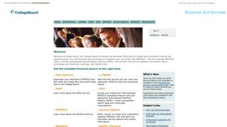 Financial Aid Services - For College and ... - The College Board