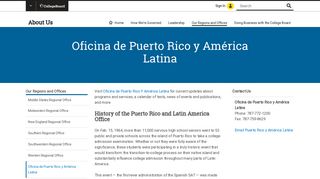 Oficina de Puerto Rico y America Latina - College Board Regions and ...