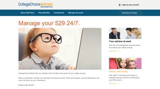CollegeChoice Advisor 529 Savings Plan - Manage Accounts