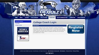 College Coach Login - Coach DeBolt Lacrosse