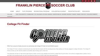 College Fit Finder - Franklin Pierce Soccer Club