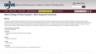 Maine College of Direct Support - Work Supports Certificate | DRIVE