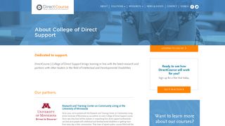 College of Direct Support | About | DirectCourse