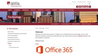 Webmail | Sturm College of Law - University of Denver