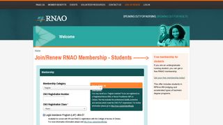 Join/Renew RNAO Membership - MyRNAO
