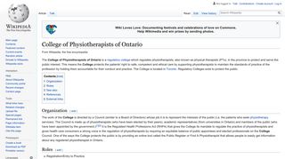 College of Physiotherapists of Ontario - Wikipedia