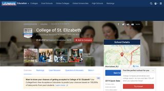 College of St. Elizabeth - Profile, Rankings and Data | US News Best ...