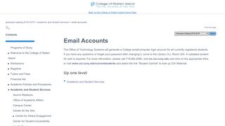 College of Staten Island - Email Accounts
