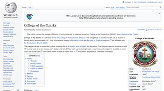 College of the Ozarks - Wikipedia