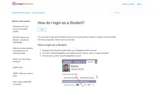 How do I login as a Student? – CollegePlannerPro Support
