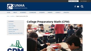 College Preparatory Math (CPM) - Cunha Intermediate School