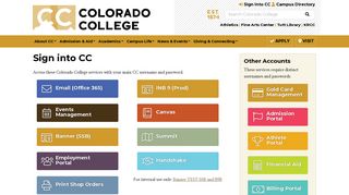 Sign into CC • Colorado College