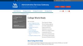 College Work-Study - Administrative Services Gateway - University at ...