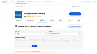 Working at College Works Painting: 458 Reviews | Indeed.com