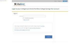 Login to your CollegeInvest Direct Portfolio College Savings Plan ...