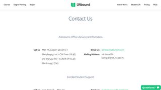 Contact us | Unbound