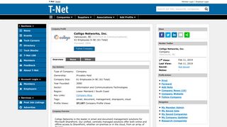 Colligo Networks, Inc. Profile on T-Net - BC Tech News