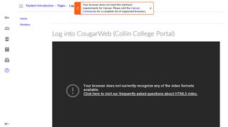 Log into CougarWeb (Collin College Portal): Student Introduction to ...