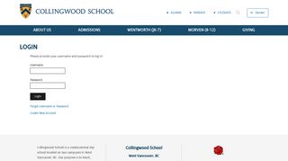 Login - Collingwood School
