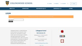 Login - Collingwood School