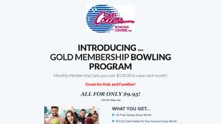 Gold Membership — Collins Bowling Centers, Inc.