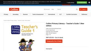 Collins Primary Literacy - Teacher's Guide 1:New edition