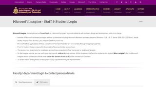 Microsoft Imagine – Staff & Student Login | University of Colombo ...