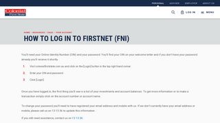 How to log in to FirstNet (FNI)? :: Colonial First State