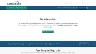 File Colonial Life Insurance Claim Forms | Colonial Life