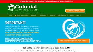 Colonial Co-operative Bank | Gardner, Winchendon, Central MA ...