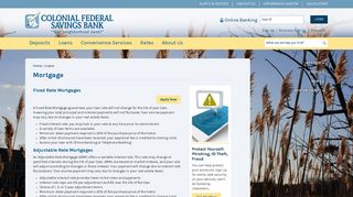 Mortgage :: Colonial Federal Savings Bank
