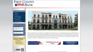 First Colony Bank > Home