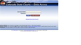 Colorado State Courts – Data Access - Home - Colorado Judicial Branch