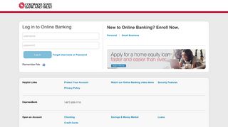 Colorado State Bank & Trust - Online Banking