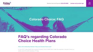 Friday Health Plans | Frequently Asked Questions