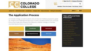 Applying to CC • Colorado College