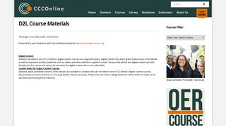 D2L Course Materials - Colorado Community Colleges Online