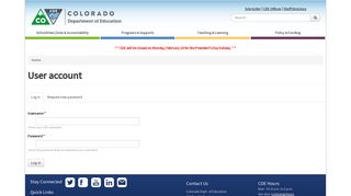 User account | CDE - Colorado Department of Education
