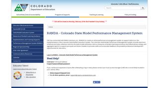 RANDA - Colorado Department of Education