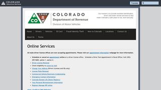 Online Services | Department of Revenue - Motor Vehicle - Colorado.gov