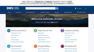 Colorado DMV Guide | DMV.ORG