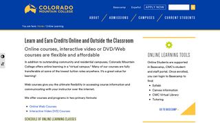 Online Learning - Colorado Mountain College