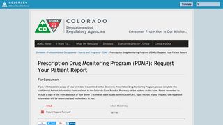 Prescription Drug Monitoring Program (PDMP) - Colorado.gov