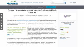 Colorado Preparatory Academy Now Accepting Enrollment for 2018 ...
