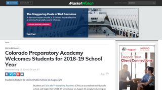 Colorado Preparatory Academy Welcomes Students for 2018-19 ...